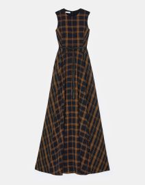 Fine Plaid Crepe Fit amp Flare Gown Lafayette 148 New York at Lafayette 148 New York