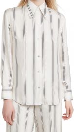 Fine Variegated Stripe Button Down Shirt by Vince at Shopbop