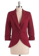 Fine and Sandy blazer in burgundy at Modcloth at Modcloth