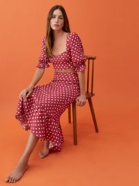 Fiona Two Piece - Short Sleeve Midi Reformation at Reformation