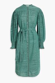 Fiora Striped Cotton Voile Midi Dress at The Outnet