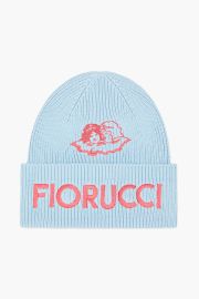 Fiorucci Angels Ribbed Beanie in Blue at Fiorucci