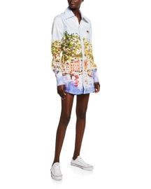 Fiorucci Portofino Printed Shirtdress at Neiman Marcus