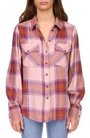 Fireside Plaid Boyfriend Button-Up Shirt at Nordstrom