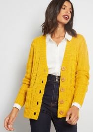 Fireside c able knit cardigan at ModCloth