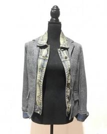 Fish Bone Jeans Jacket by Baci at Baci Fashion