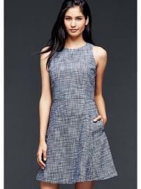 Fit and flare flute dress at Gap