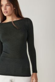 Fitted Bateau Neck Top by Intimissimi at Intimissimi