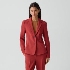 Fitted Blazer in Admiral Crepe Soft Crepe at Theory