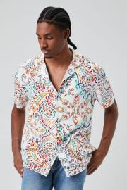  Fitted Paisley Print Shirt at Forever 21