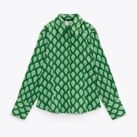 Fitted Shirt in Printed Fabric at Zara