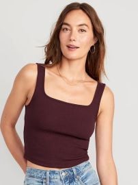 Fitted Square Neck Top at Old Navy