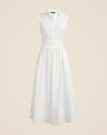 Fitted-waist Shirt-dress In Cotton Poplin For Women JCrew at J. Crew