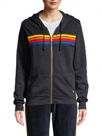 Five-Stripe Zip-Front Hoodie at Saks Fifth Avenue