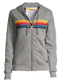 Five-Stripe Zip-Front Hoodie by Aviator Nation at Saks Fifth Avenue