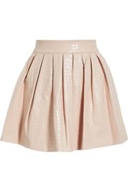 Fizer pleated faux leather skirt at The Outnet