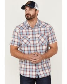 Flag Anthem Mens Desert Son Tifton Large Plaid Short Sleeve Snap Western Shirt Sheplers at Sheplers