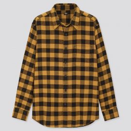 Flannel Checked Long Sleeve Shirt at Uniqlo