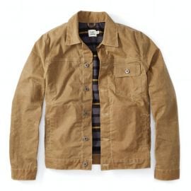 Flannel-lined Waxed Trucker Jacket at Huckberry