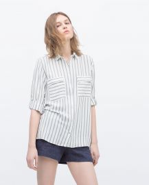 Flap Pockets Striped Shirt at Zara