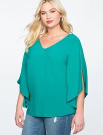 Flare Sleeve Bow Back Top by Eloquii at Eloquii