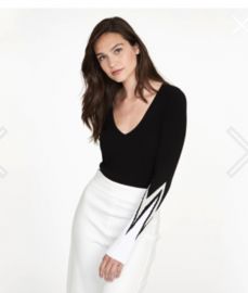 Flare Stitch Rib V Top - Spring 2019 Collection by Autumn Cashmere at Autumn Cashmere