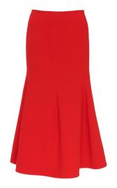 Flared Crepe Midi-Skirt at Moda Operandi