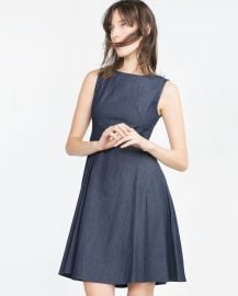 Flared Denim Dress at Zara