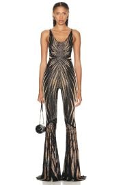 Flared Leg Jacquard Jumpsuit at Forward