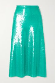 Flared Sequin Midi Skirt by Victoria Beckham at Net A Porter