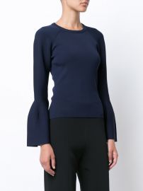 Flared Sleeves Knitted Blouse by Jonathan Simkhai at Farfetch