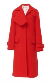 Flared Wool-Blend Pointed Collar Coat at Moda Operandi