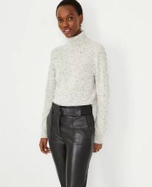 Flecked Cashmere Turtleneck Sweater at Ann Taylor