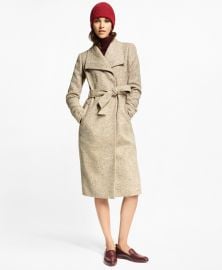 Flecked Herringbone Tweed Coat  at Brooks Brothers