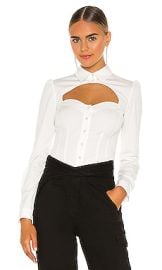 Fleur Du Mal Bella Shirt In Ivory at Revolve