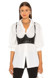 Fleur Du Mal Faux Leather No Cup Bustier at Revolve