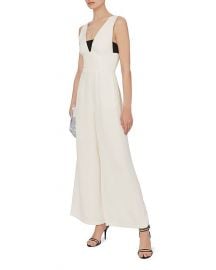 Fleur Du Mal Wide Leg Ivory Jumpsuit at Intermix