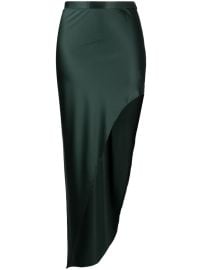 Fleur Du Mal high-waisted stretch-silk Skirt Green at Farfetch