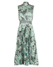 Fleur Sparkle Safari Midi Dress by Saloni at Intermix