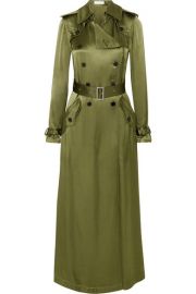 Fleur du Mal - Satin trench coat at Net A Porter