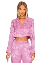 Fleur du Mal Cropped Pajama Top at Revolve