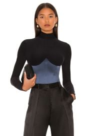 Fleur du Mal Mock Neck Long Sleeve Bodysuit at Revolve