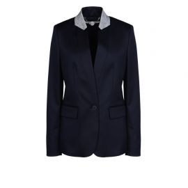 Fleur navy wool blazer at Harvey Nichols