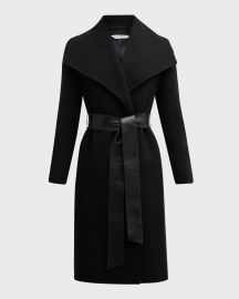 Fleurette Wynn Belted Wrap Wool Coat at Neiman Marcus