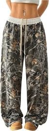 Floerns Women's Realtree Camouflage Baggy Sweatpants Elastic Waist Drawstring Athletic Pants at Amazon