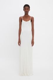 Floor-Length Cami Dress In Ivory Victoria Beckham Inc at Victoria Beckham