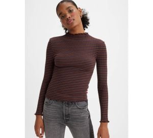 Flora Mockneck Top - Brown Levix27s US at Levis