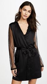 Flora Nikrooz Showstopper Charmeuse Robe With Lace at Shopbop