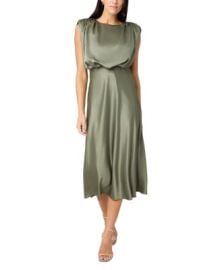 Flora Satin Midi Dress at Bloomingdales