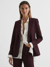 Flora Wool Blend Single Breasted Blazer REISS USA at Reiss